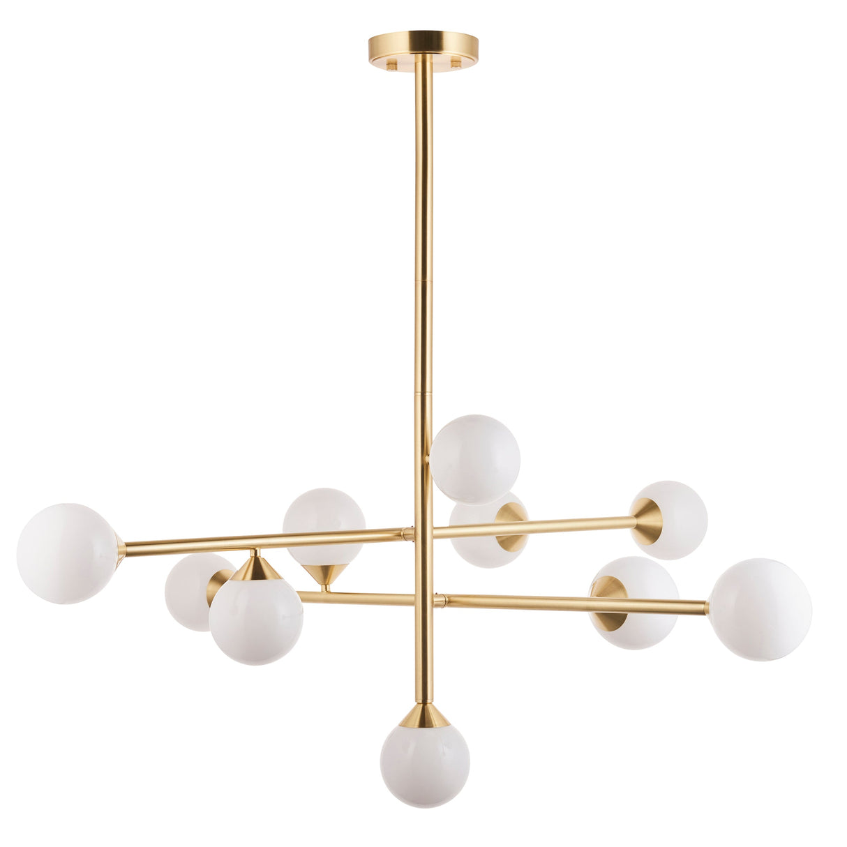 Brammoor Gloss 10 Light Pendant - Satin Brushed Gold