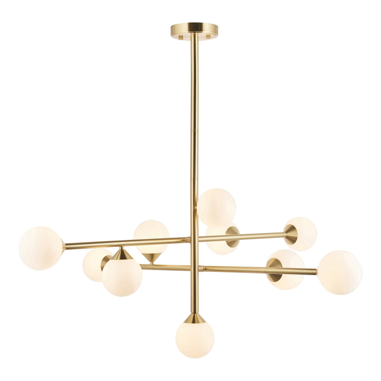 Brammoor Gloss 10 Light Pendant - Satin Brushed Gold