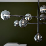 Brammoor 10 Light Pendant - Matt Black Smokey
