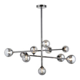 Brammoor 10 Light Pendant - Matt Black Smokey