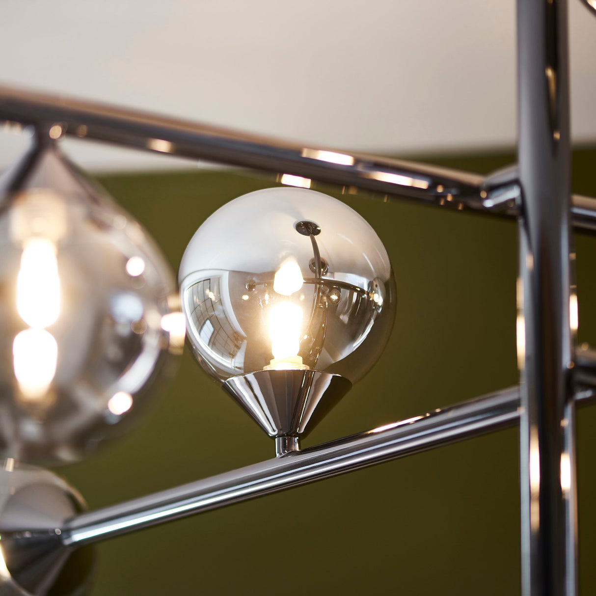 Brammoor 10 Light Pendant - Matt Black Smokey