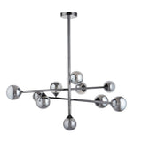 Brammoor 10 Light Pendant - Matt Black Smokey