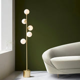 Brammoor Gloss Floor Lamp - Satin Brushed Gold