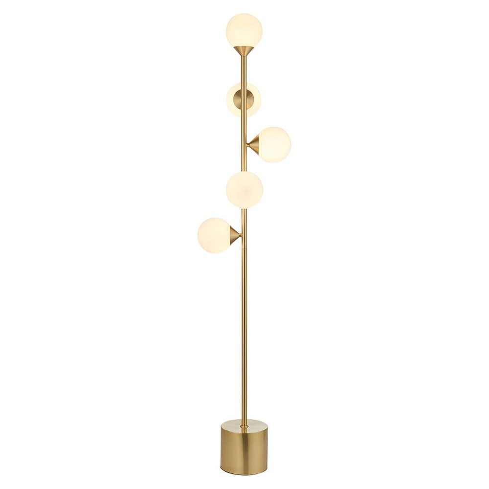 Brammoor Gloss Floor Lamp - Satin Brushed Gold