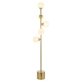 Brammoor Gloss Floor Lamp - Satin Brushed Gold