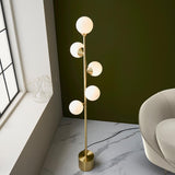 Brammoor Gloss Floor Lamp - Satin Brushed Gold