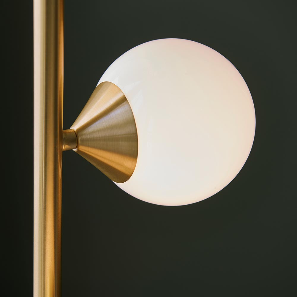 Brammoor Gloss Floor Lamp - Satin Brushed Gold