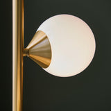Brammoor Gloss Floor Lamp - Satin Brushed Gold