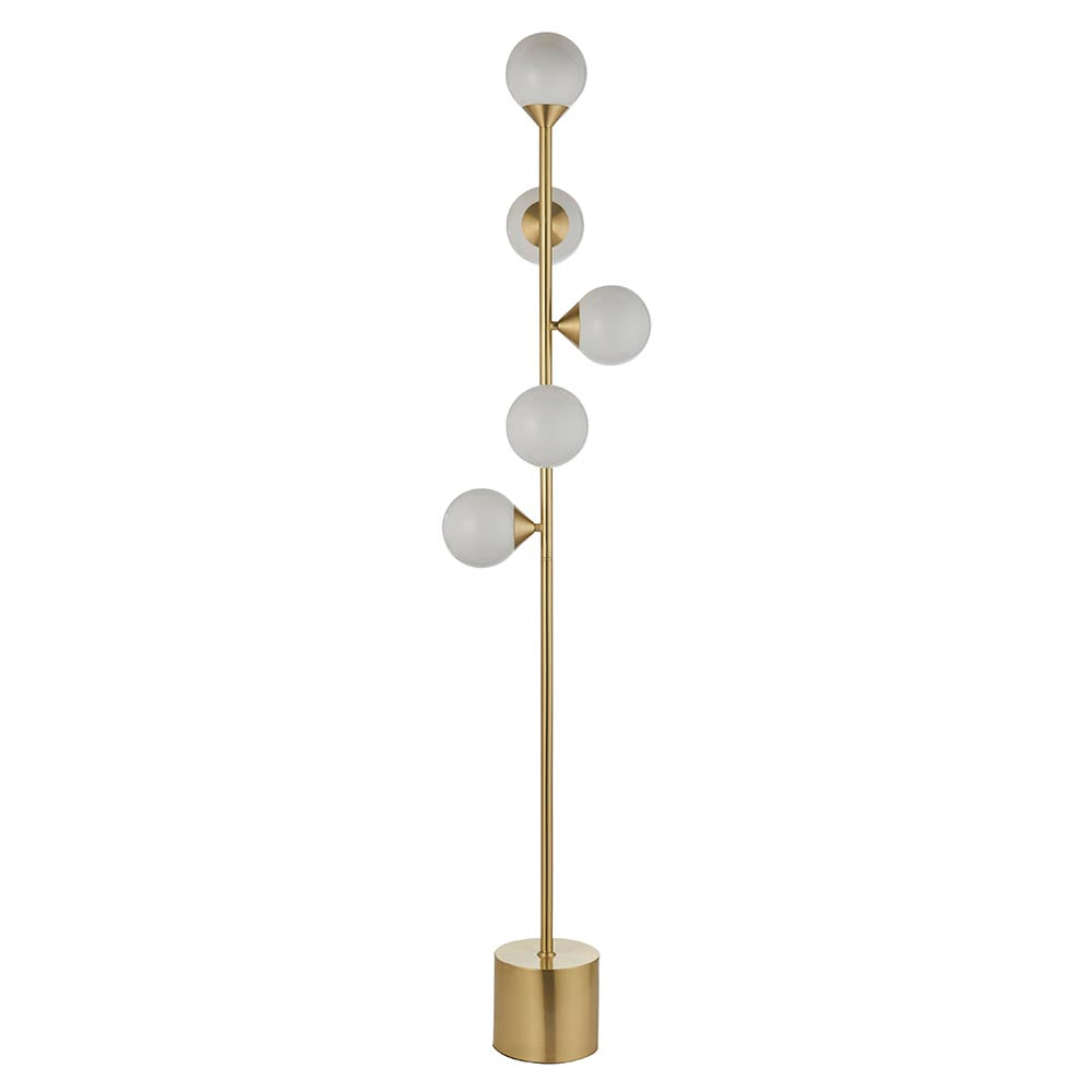 Brammoor Gloss Floor Lamp - Satin Brushed Gold