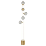 Brammoor Gloss Floor Lamp - Satin Brushed Gold