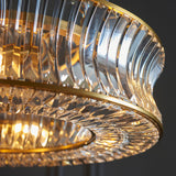 Wychford Warm Concave 6 Light Pendant - Brushed Brass Clear