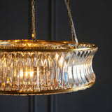 Wychford Warm Concave 6 Light Pendant - Brushed Brass Clear