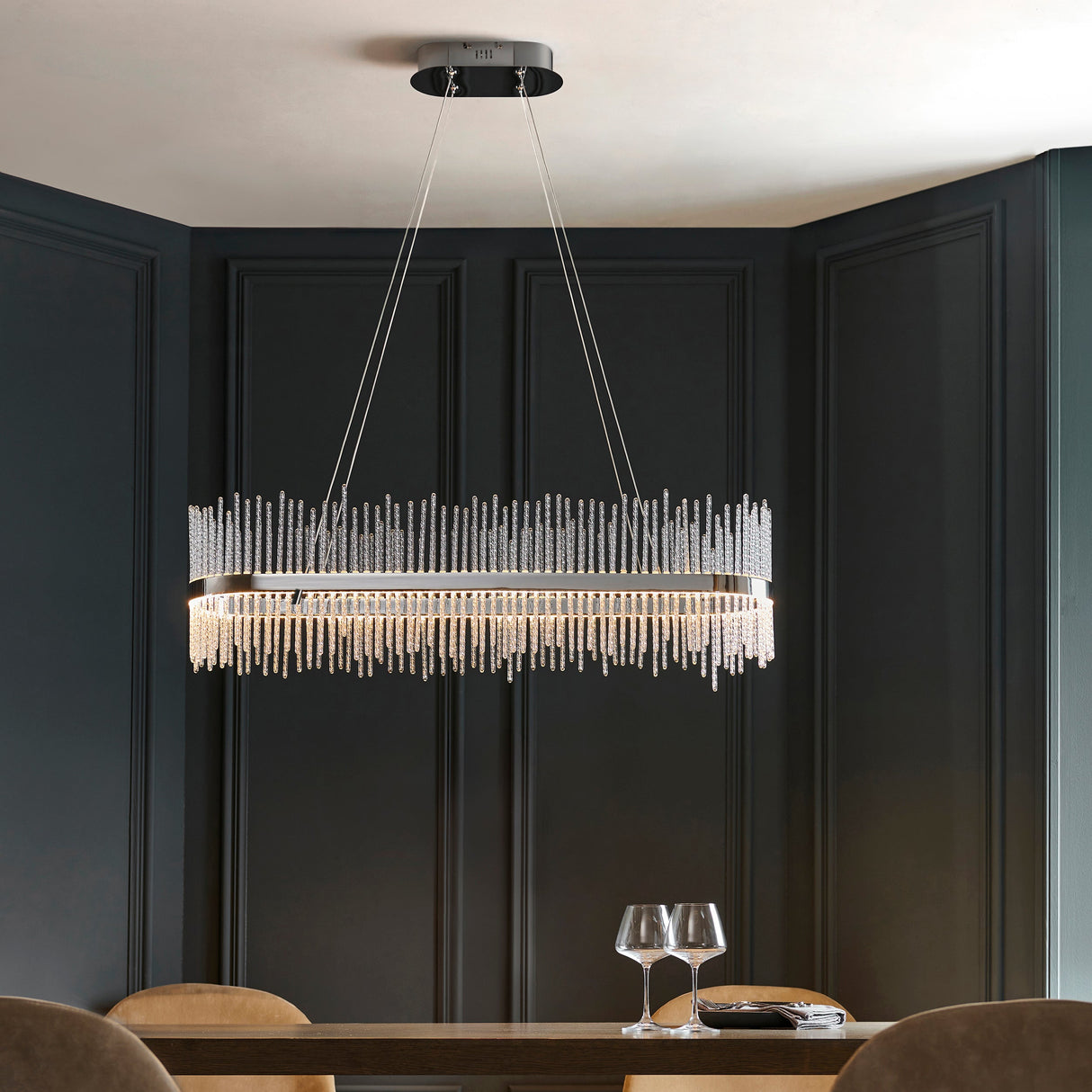 Rookhurst Rod Linear Pendant - Chrome