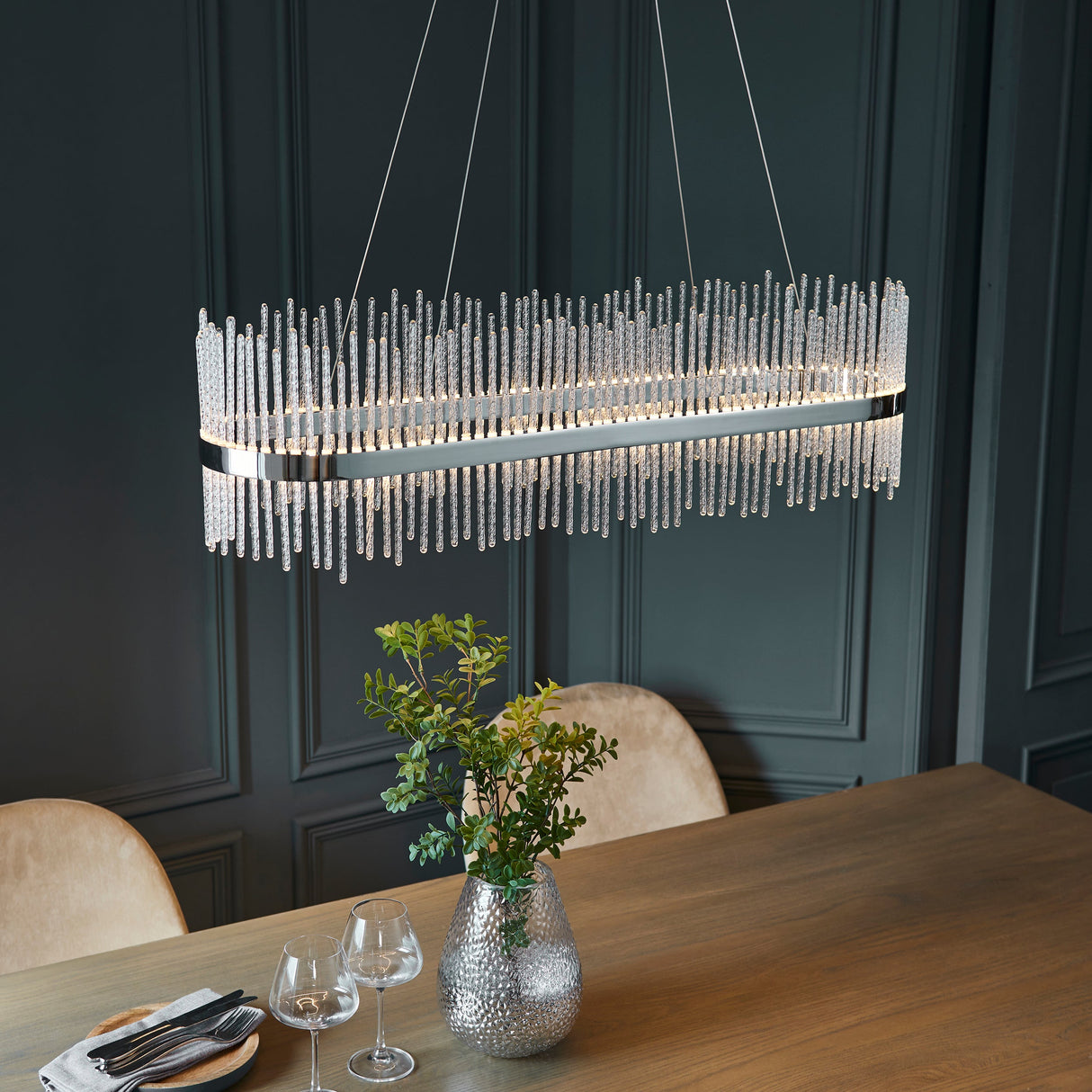 Rookhurst Rod Linear Pendant - Chrome