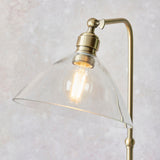 Vellmere Floor Lamp - Clear Antique Brass