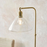 Vellmere Floor Lamp - Clear Antique Brass