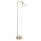 Vellmere Floor Lamp - Clear Antique Brass