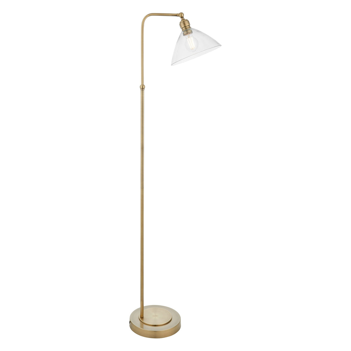 Vellmere Floor Lamp - Clear Antique Brass