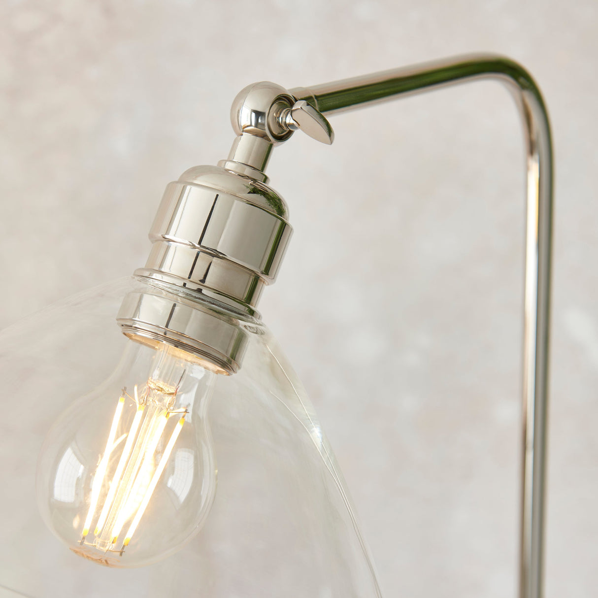 Vellmere Floor Lamp - Clear Bright Nickel