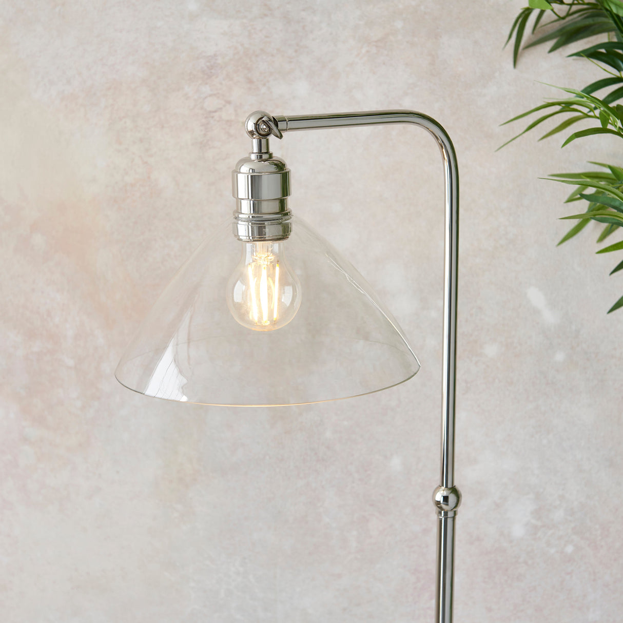 Vellmere Floor Lamp - Clear Bright Nickel
