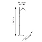 Vellmere Floor Lamp - Clear Bright Nickel