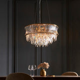 Wychford Warm Concave 9 Light Pendant - Brushed Brass Clear