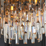 Wychford Warm Concave 9 Light Pendant - Brushed Brass Clear