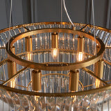 Wychford Warm Concave 9 Light Pendant - Brushed Brass Clear