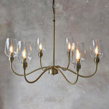 Wraymoor 6 Light Pendant - Antique Brass Clear