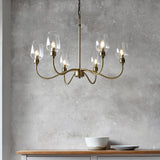Wraymoor 6 Light Pendant - Antique Brass Clear