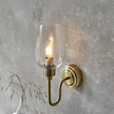 Wraymoor Wall Light - Antique Brass Clear