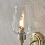 Wraymoor Wall Light - Antique Brass Clear