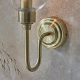 Wraymoor Wall Light - Antique Brass Clear