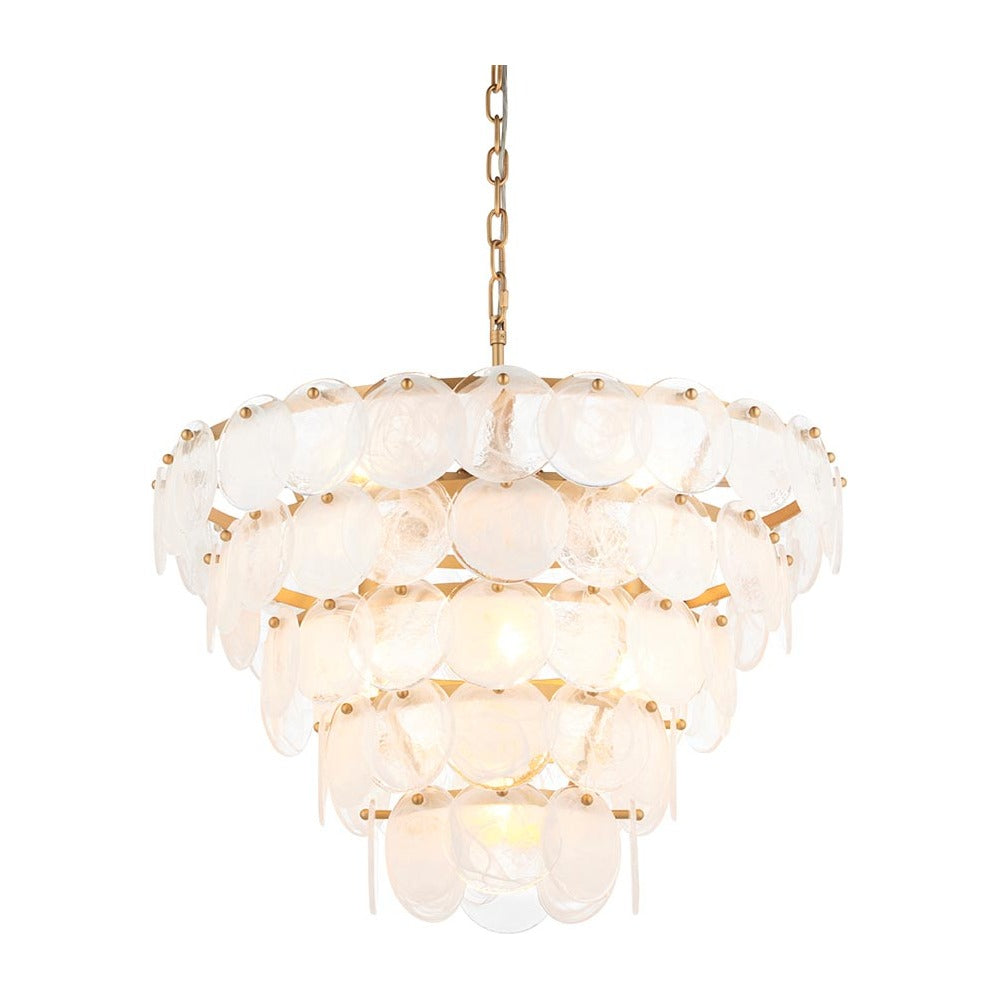 Rillmere Tiered 9 Light Pendant - White Clear