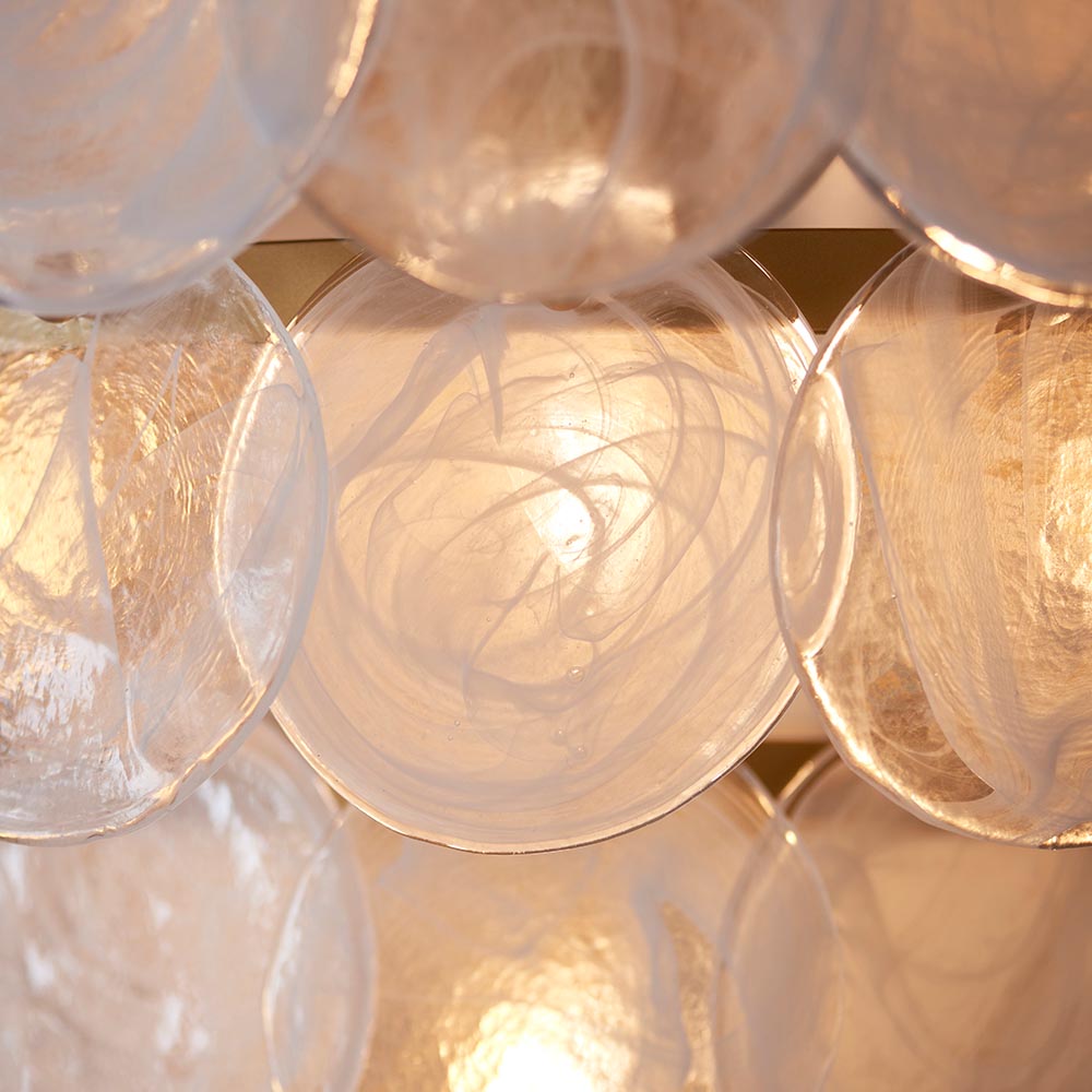 Rillmere Tiered 9 Light Pendant - White Clear