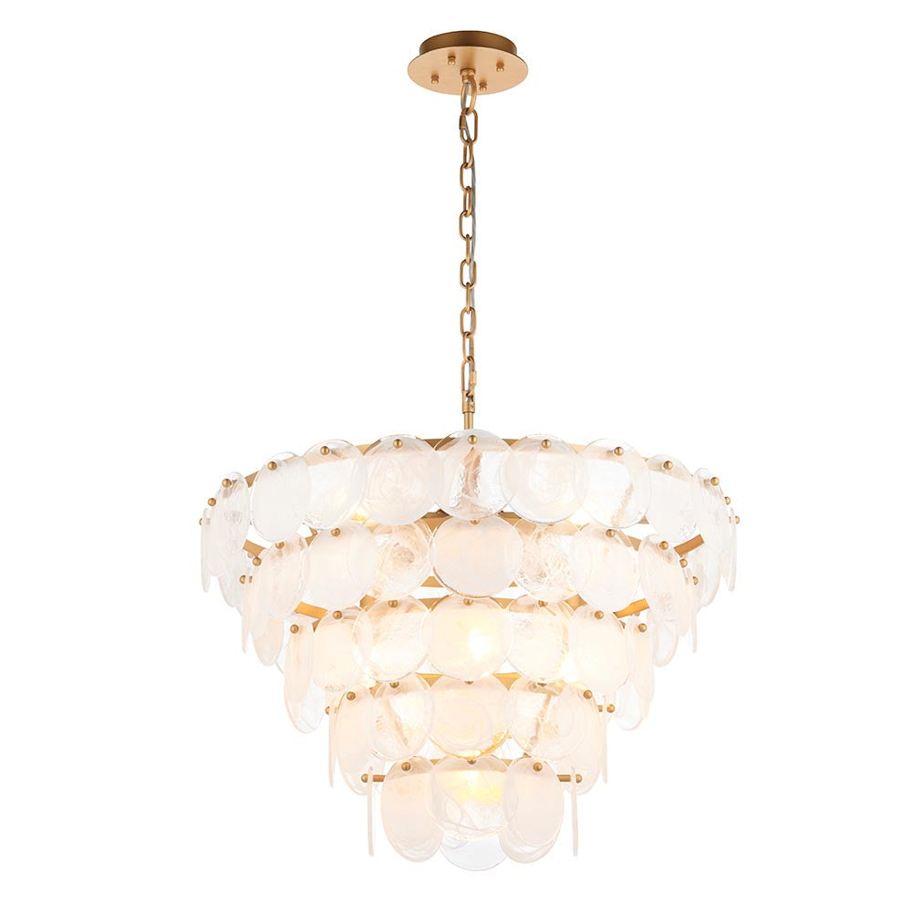 Rillmere Tiered 9 Light Pendant - White Clear
