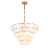 Rillmere Tiered 9 Light Pendant - White Clear