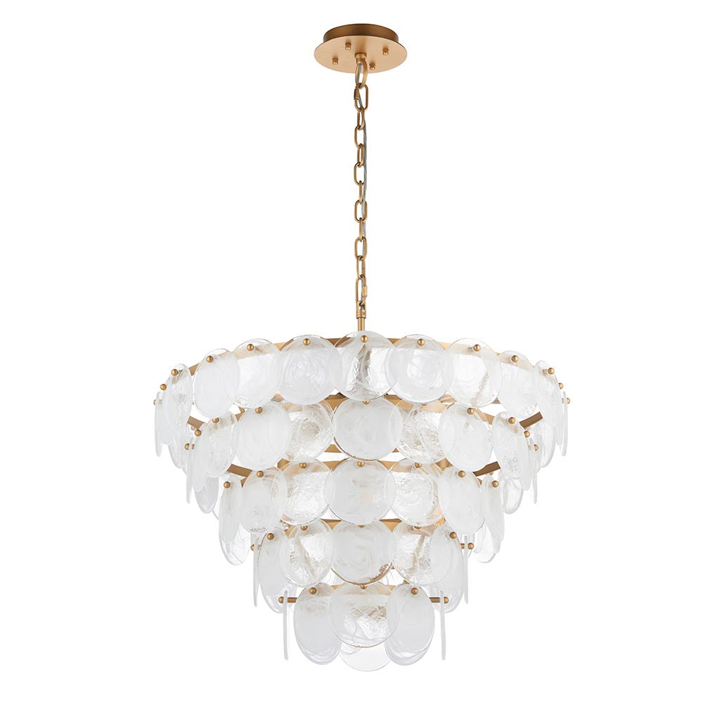 Rillmere Tiered 9 Light Pendant - White Clear