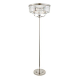 Calverdale Cut Floor Lamp - Bright Nickel