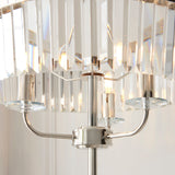 Calverdale Cut Floor Lamp - Bright Nickel