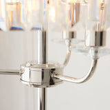 Calverdale Cut Floor Lamp - Bright Nickel
