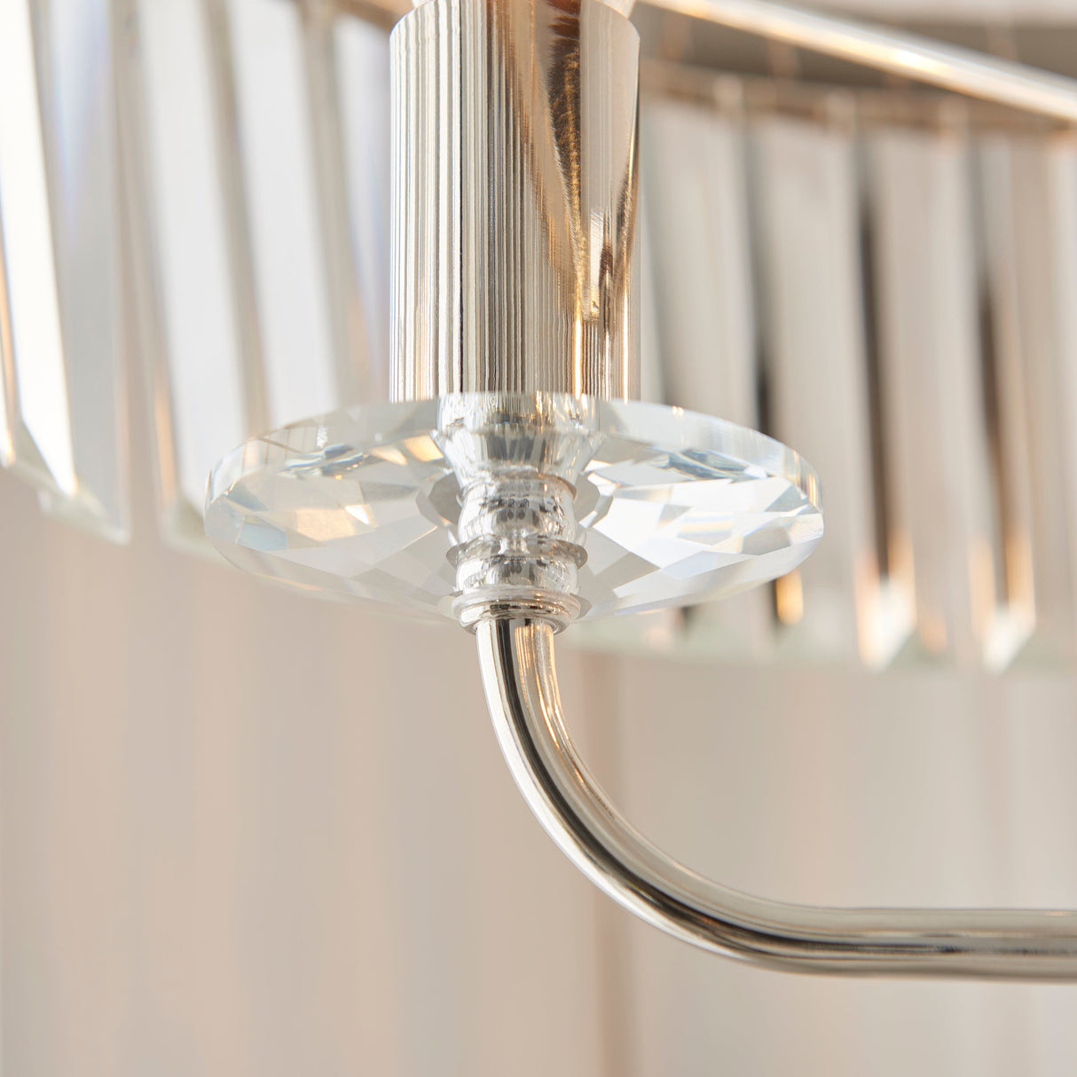 Calverdale Cut Floor Lamp - Bright Nickel