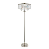 Calverdale Cut Floor Lamp - Bright Nickel