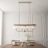 Calverdale Cut Linear 4 Light Pendant - Bright Nickel