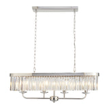 Calverdale Cut Linear 4 Light Pendant - Bright Nickel