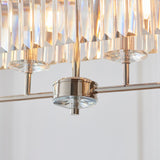Calverdale Cut Linear 4 Light Pendant - Bright Nickel