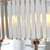 Calverdale Cut Linear 4 Light Pendant - Bright Nickel