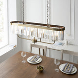 Calverdale Cut Linear 4 Light Pendant - Antique Brass