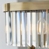 Calverdale Cut Linear 4 Light Pendant - Antique Brass