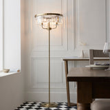 Calverdale Cut Floor Lamp - Antique Brass